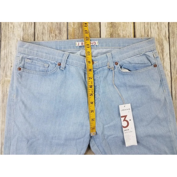 J Brand Seven Eights Jean Slim Fit Low Rise Womens Size 32X28 Light Wash Blue - Picture 11 of 13